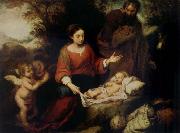 Bartolome Esteban Murillo Rest on the Flight into Egypt painting